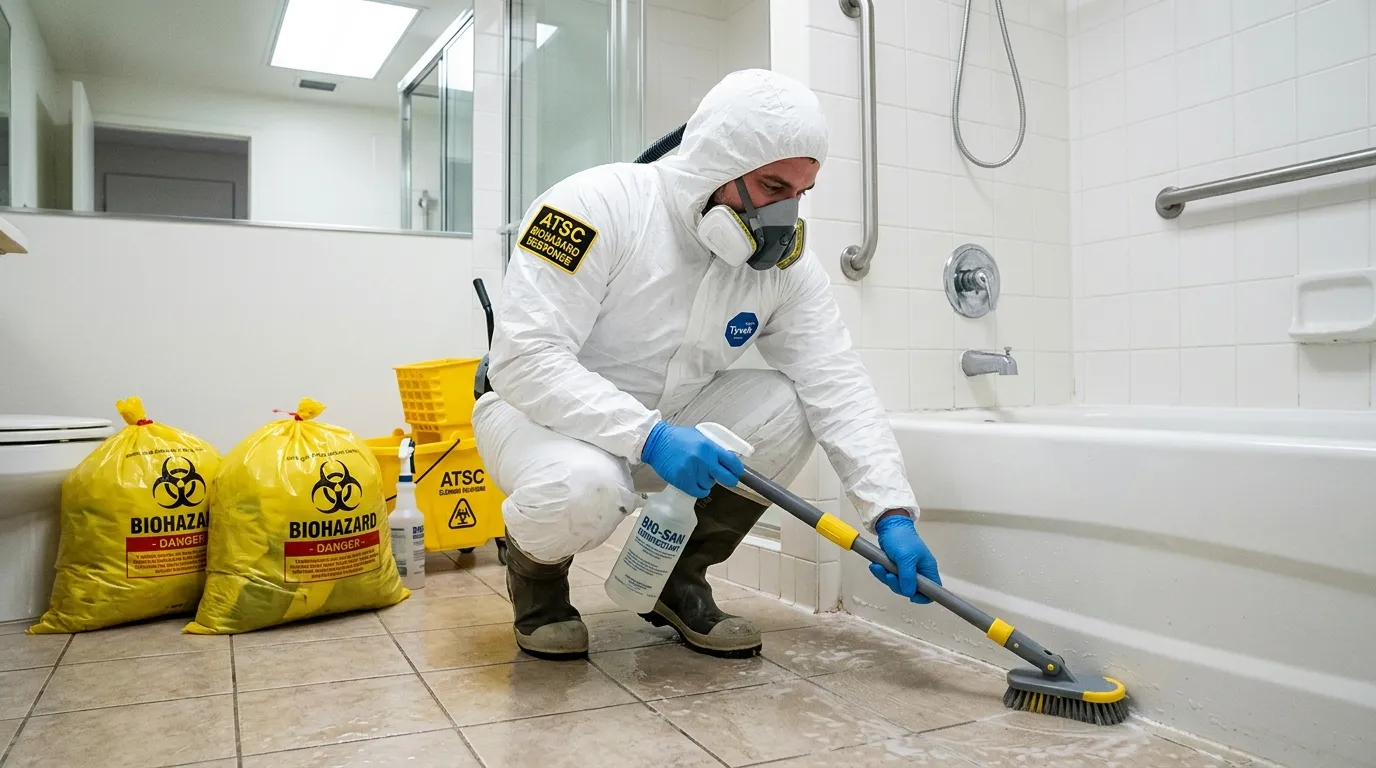 Decontamination equipment deployed for Blood Cleanup in Eureka